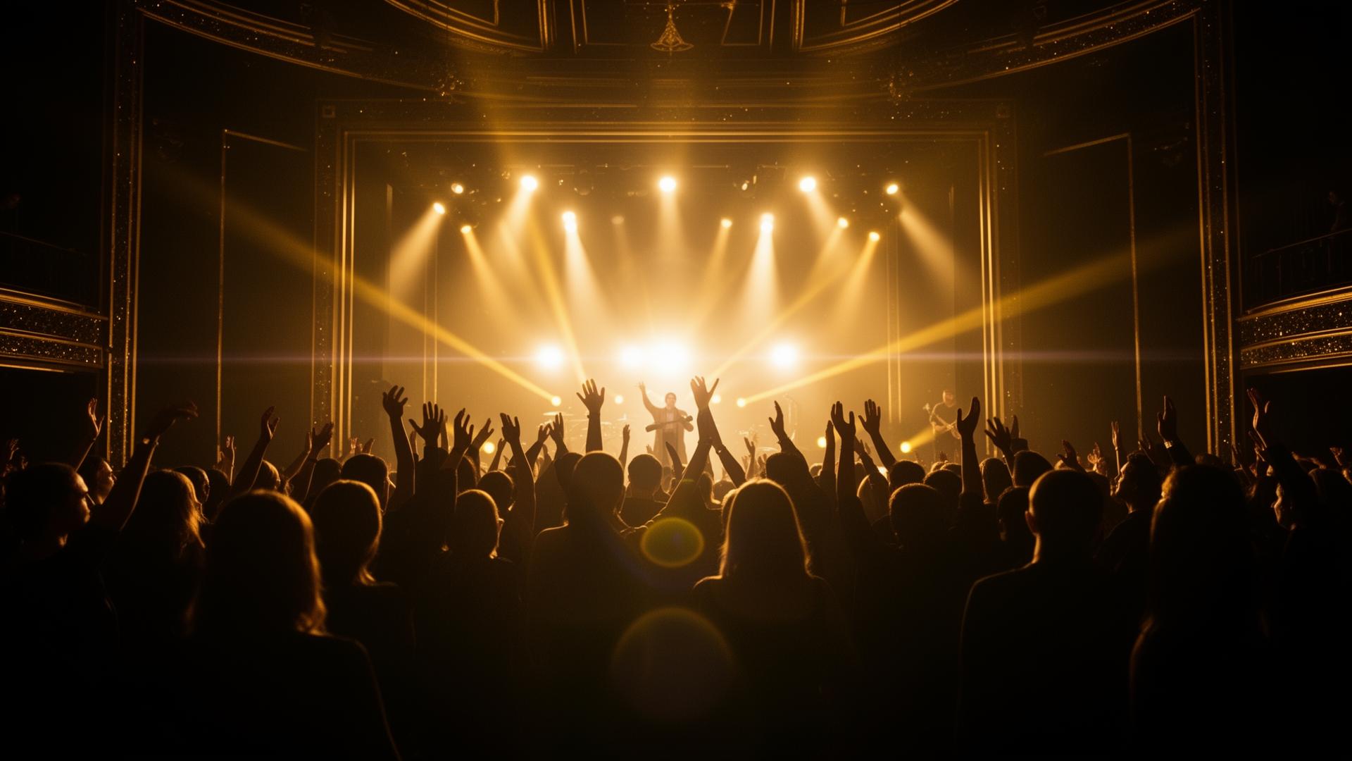 Worshippers raising hands at Oneness TV global service